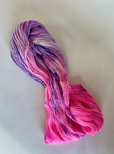 Superwash Merino - Sock Weight - Pink and Purple Neon