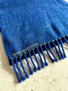 Scarf - Blue Cashmere and Green Cotton