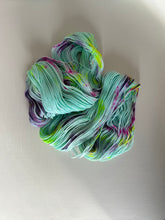 Load image into Gallery viewer, Superwash Merino - DK Weight - Teal &amp; Neon Speckles