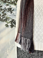 Load image into Gallery viewer, Scarf - Brown, Black and Grey Merino Wool &amp; Bamboo