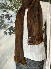 Load image into Gallery viewer, Scarf - Brown, Black and Orange