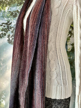 Load image into Gallery viewer, Scarf - Brown, Black and Grey Merino Wool &amp; Bamboo