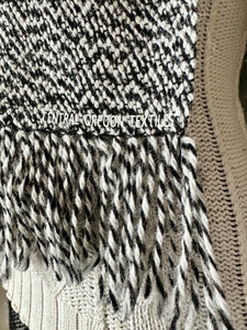 Scarf - Black and White Icelandic Wool