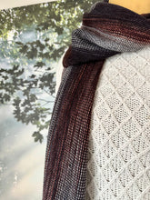 Load image into Gallery viewer, Scarf - Brown, Black and Grey Merino Wool &amp; Bamboo