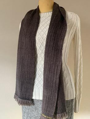Scarf - Brown & Black Wool and Bamboo