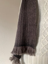 Load image into Gallery viewer, Scarf - Brown &amp; Black Wool and Bamboo