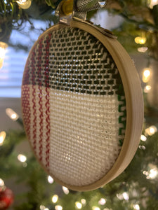 Holiday Ornament - Green and Red Plaid